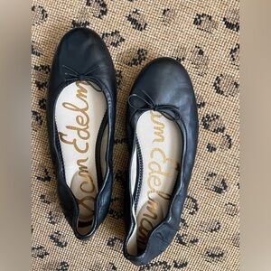 Sam Edelman Black Felicia Bow Ballet Flats Size 8 W
